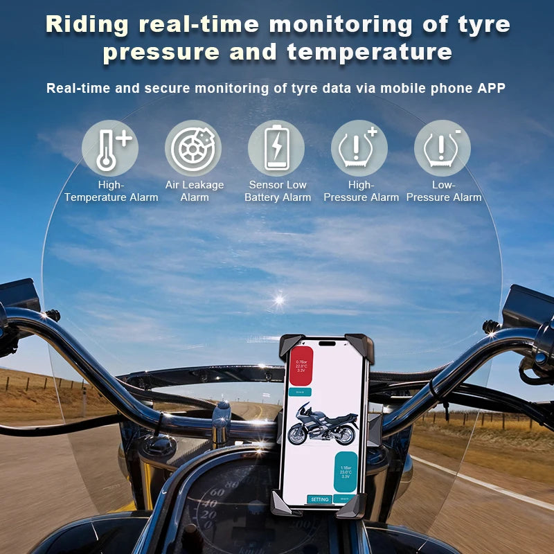 TPMS Bluetooth 5.0 — Sistema de Monitorização da Pressão dos Pneus